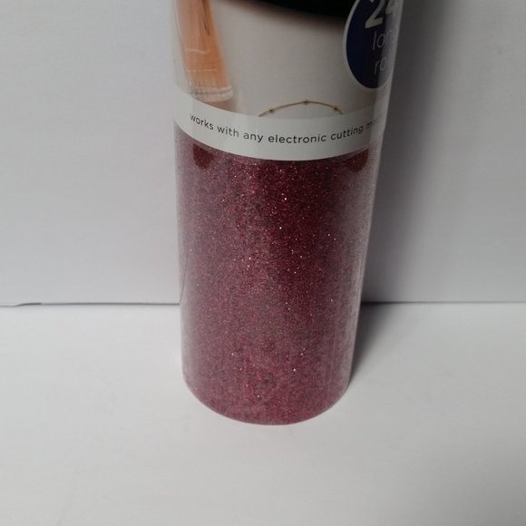 Iron On Vinyl Lollipop Glitter Dark Pink - Picture 3 of 7